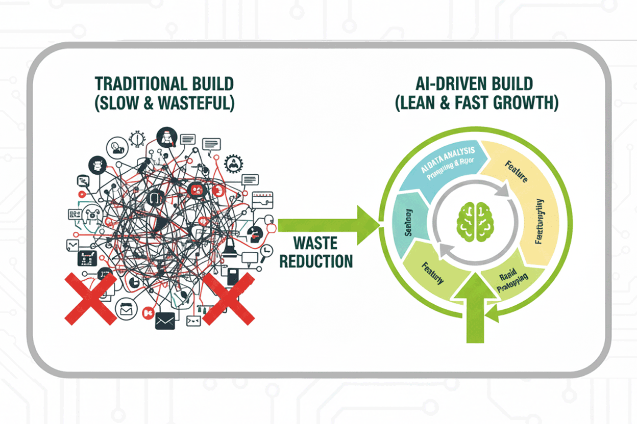The Lean Founder's Edge: AI as the Ultimate Waste Reduction Tool in the Build Phase