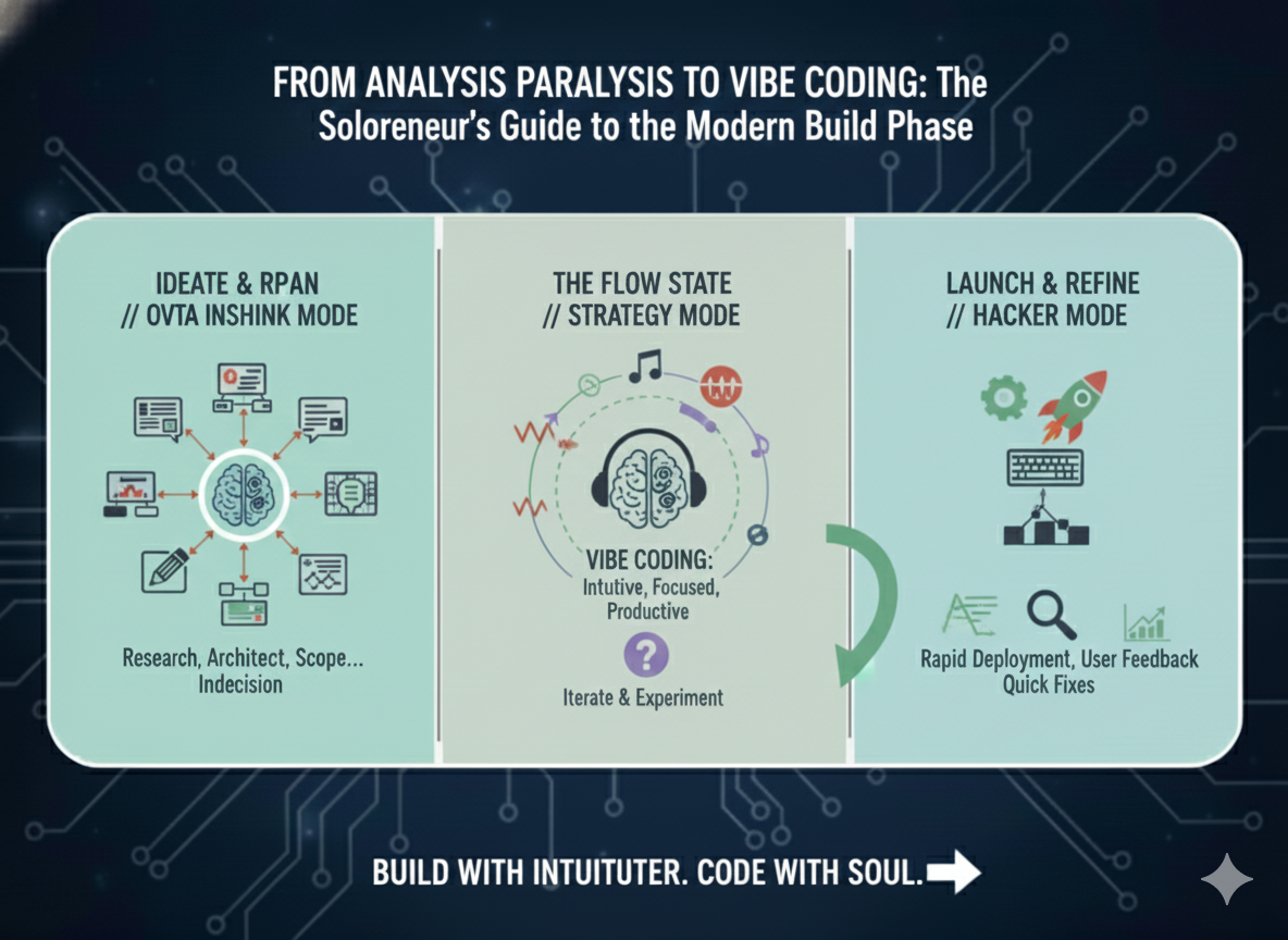 From Analysis Paralysis to Vibe Coding: The Solopreneur’s Guide to the Modern Build Phase
