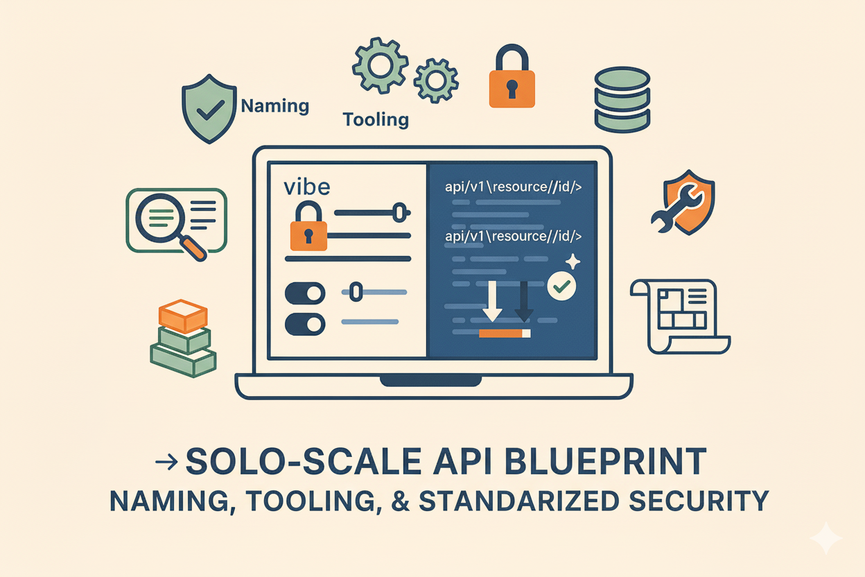 Solo-Scale API Blueprint: Naming, Tooling, and Standardized Security