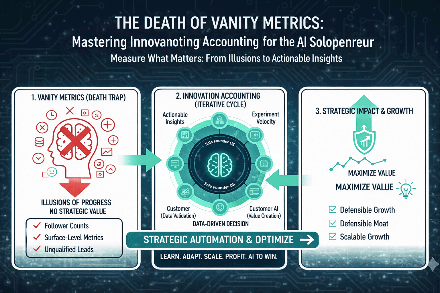 The Death of Vanity Metrics: Mastering Innovation Accounting for the AI Solopreneur