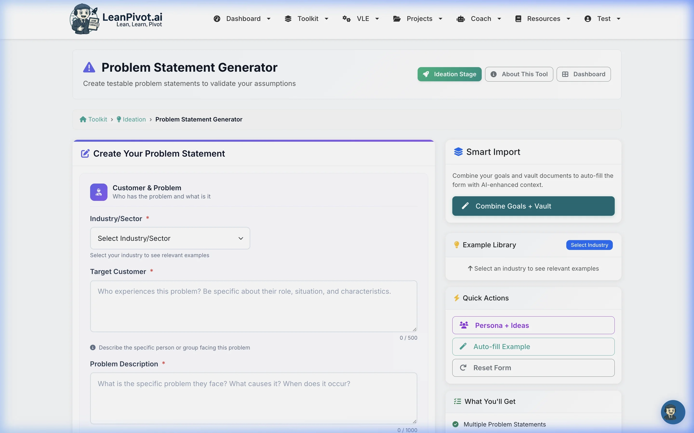 Define the Customer & Problem