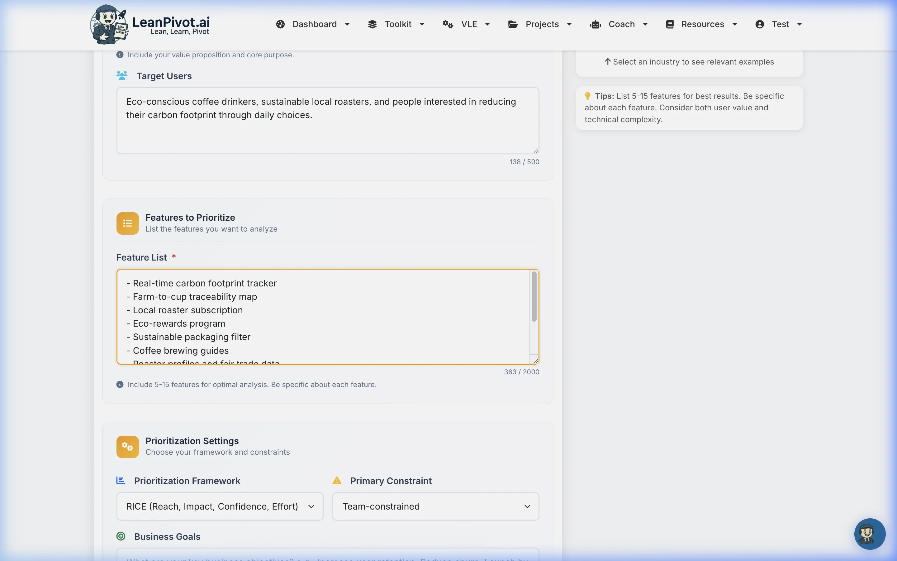 Describe Product & List Features